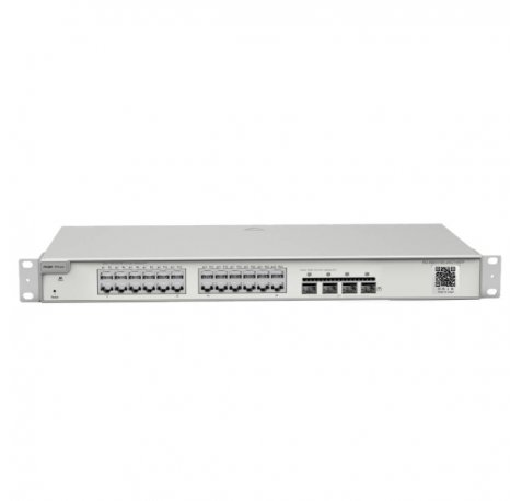 Ruijie RG-NBS5100-24GT4SFP Switch Gestionado - Montaje en Rack 1U - 24 Puertos Ethernet hasta 1Gbps - 4x SFP hasta 1Gbps - Enrutamiento Estatico - Gestion Remota - Color Acero