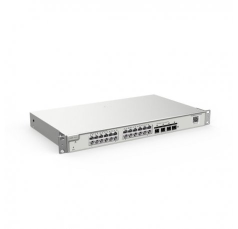 Ruijie RG-NBS5200-24GT4XS Switch Gestionado en Capa 2+ - Montaje en Rack 1U - 24 Puertos Ethernet hasta 1Gbps - 4x SFP+ hasta 10Gbps - Enrutamiento Estatico - Carcasa de Acero - Color Acero