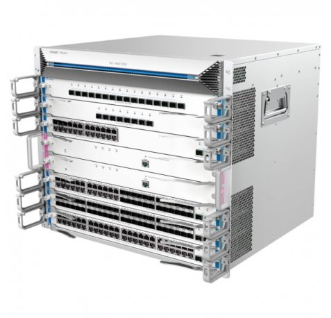 Ruijie RG-NBS7006 Chasis Switch para 9 Modulos - Montaje en Rack 9U - 2 Modulos de Ventilacion Equipados - Color Acero