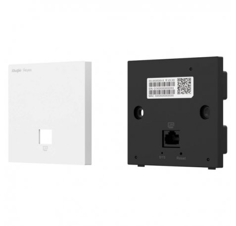 Ruijie RG-RAP1201 Punto de Acceso de Doble Banda - 1.3Gbps - WiFi 5 AC1300 - 2x RJ45 - Tecnologia MIMO 2x2 - Antenas Internas Ethernet - Color Blanco y Negro