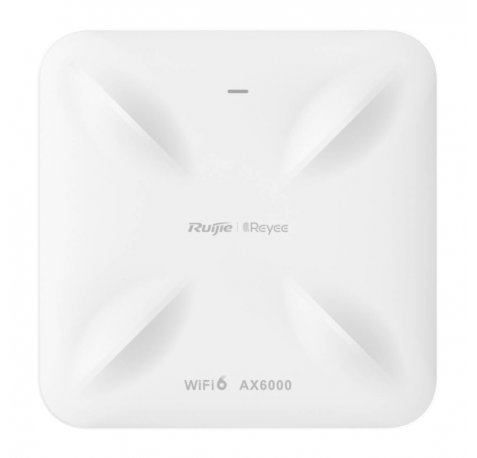 Ruijie RG-RAP2260(H) Punto de Acceso de Doble Banda - Montaje en Techo - PoE - 6Gbps - WiFi 6 AX6000 - 2x RJ45 LAN 2.5Gbps - Antenas Integradas Gestion con App - Color Blanco