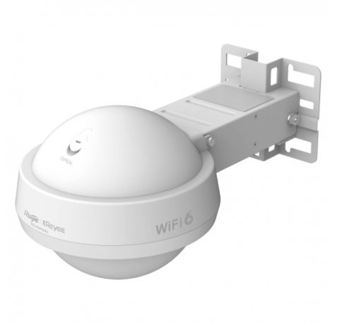 Ruijie RG-RAP6262 Punto de Acceso para Exterior - Doble Banda - IP68 - 3Gbps - PoE - WiFi 6 AX3000 - Gestion con App - Antenas Integradas Omnidireccionales Ethernet - Color Blanco
