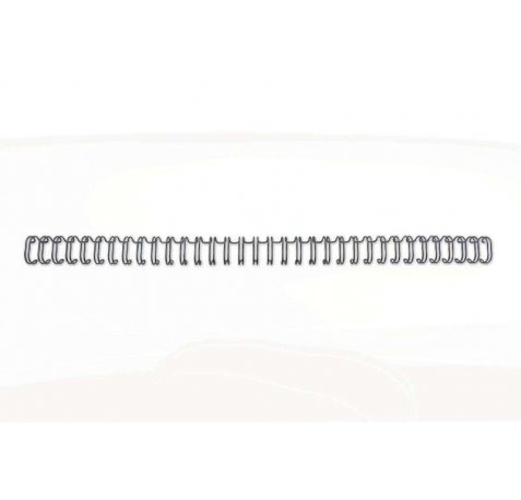 GBC Wirebind Encuadernacion de Alambre 3:1 No.4, 6mm - A4 Negro (100) - Negro Profesional
