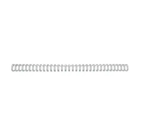 GBC Wirebind Pack de 100 Alambres de Encuadernacion 6mm para Paso 3:1 Redondo o Cuadrado - Formato A4 - Para 34 Orificios - Encuaderna hasta 55 Hojas - Color Plata