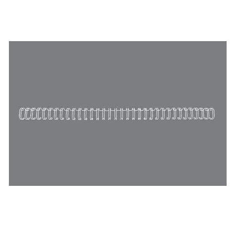 GBC Wirebind Pack de 100 Alambres de Encuadernacion 9.5mm para Paso 3:1 Redondo o Cuadrado - Formato A4 - Para 34 Orificios - Encuaderna hasta 70 Hojas - Color Blanco