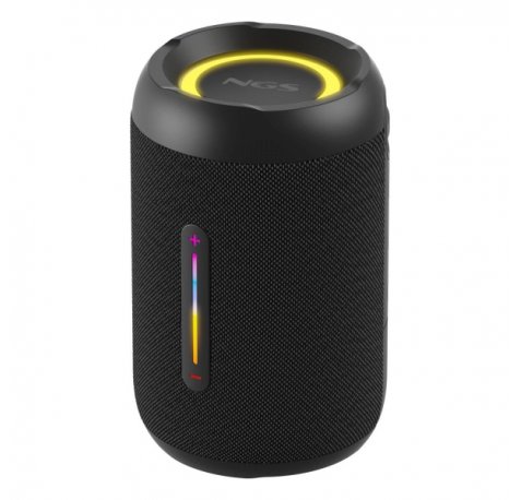 NGS Roller Furia 2 Tiny Altavoz Bluetooth 20W TWS - Iluminacion LED - Autonomia hasta 7h - Resistencia al Agua IPX7 - Color Negro