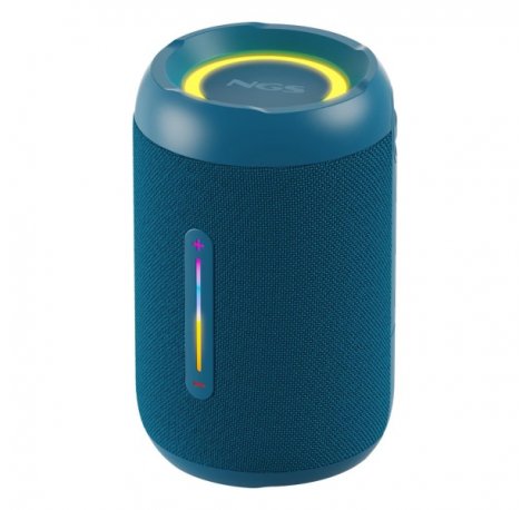 NGS Roller Furia 2 Tiny Altavoz Bluetooth 20W TWS - Iluminacion LED - Autonomia hasta 7h - Resistencia al Agua IPX7 - Color Azul