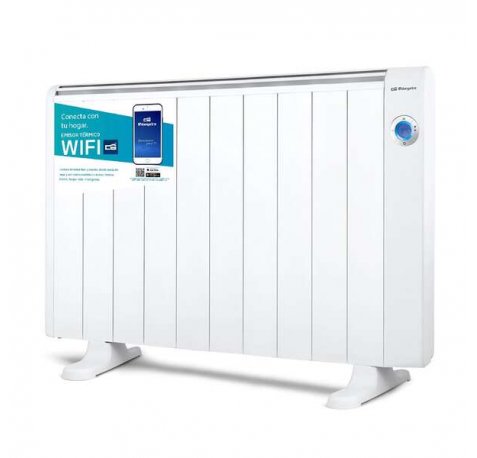 Orbegozo RRW-1800 Emisor Termico Wifi RealWarm Elements - Control por Voz con Google Assistant y Alexa - Programacion Diaria y Semanal - Funcion Deteccion de Ventanas Abiertas - Display Digital LCD
