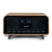 Thomson RT850BT Altavoz Retro Bluetooh - Radio Reloj Despertador - Potencia musical 30W - Color Madera/Negro