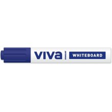 Molin Viva Rotulador para Pizarra Blanca - Punta Redonda de Fibra Sintetica - Trazo 3mm - Tinta con Base de Alcohol - Color Azul (12 uds)
