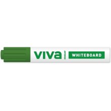 Molin Viva Rotulador para Pizarra Blanca - Punta Redonda de Fibra Sintetica - Trazo 3mm - Tinta con Base de Alcohol - Color Verde (12 uds)