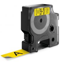 Dymo D1 45808 Cinta de Etiquetas Original para Rotuladora - Texto negro amarillo | Cinta de etiquetas original para rotuladora - texto negro sobre fondo amarillo - ancho x largo