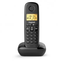 Gigaset Basic 100 Telefono Inalambrico Dect con Identificador de Llamadas - Bloqueo de Llamadas - Pantalla Retroilluminada - Color Negro