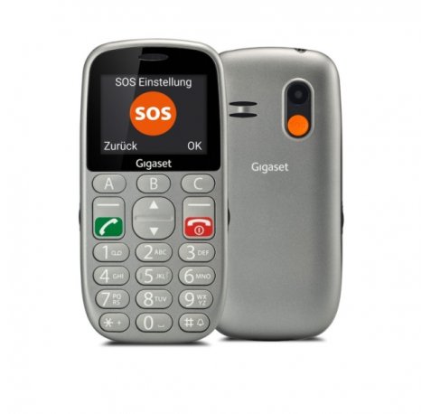 Gigaset GL390 Telefono Movil Para Mayores Pantalla 2.2" - Camara 0.3MP - Base de Carga - Color Gris