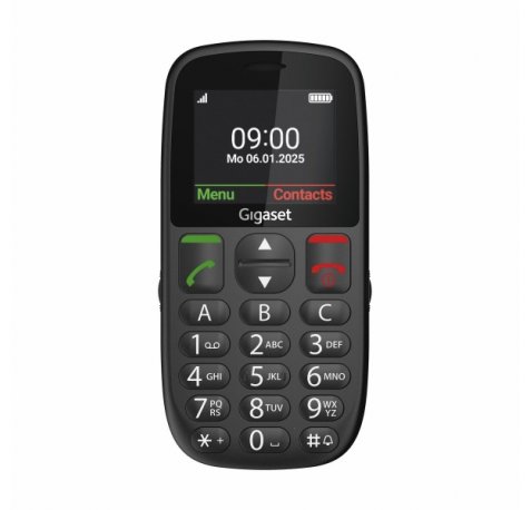 Gigaset GL395 Telefono Movil para Mayores Pantalla 2.2" - IP44 - Base de Carga - Color Negro