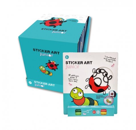 Comansi Sticker Art Junior GenÃ©rico BlisterÂ - Pegatinas Creativas para Ventanas Â - Manualidades Infantiles - Surtido TemÃ¡tico