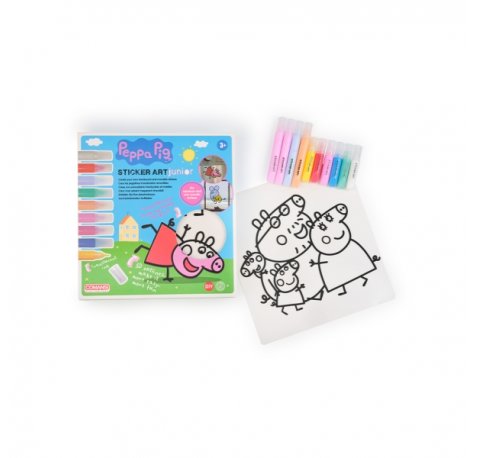 Comansi Sticker Art Junior Peppa PigÂ - Pegatinas Creativas para Ventanas Â - Manualidades Infantiles - Surtido TemÃ¡tico