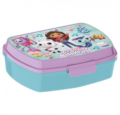 Safta Gabby's Dollhouse Party Sandwichera - PVC sin BPA - Cierre Hermetico a Presion - Rectangular - Color Azul