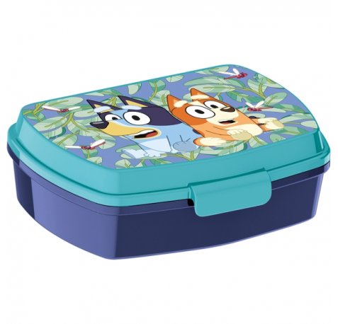 Safta Bluey Sandwichera - PVC sin BPA - Cierre Hermetico a Presion - Rectangular - Color Azul