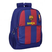Safta F.C.Barcelona Mochila Escolar de 23L - Adaptable a Carro - 2 Compartimentos - Portabotellas - 32x44x16cm - Color Rojo y Azul