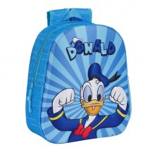 Safta Donald Mochila 3D - Asa de Mano - Portabotellas Lateral - 27x33x10cm - Color Azul