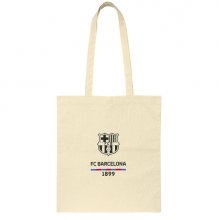 Safta F.C.Barcelona Tote Bag Bolsa de Tela - 38x42cm - Color Blanco