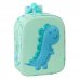 Safta Dino Mochila Guarderia 3D de 6L - Asa de Mano Superior - Asas Regulables y Acolchadas - Cierre de Cremallera - 22x27x10cm - Color Menta