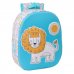Safta Lion Mochila 3D de 8.64L - Portabotellas - Tarjeta de Identificacion Personal - Hombreras Acolchadas - 27x33x10cm - Color Blanco y Azul
