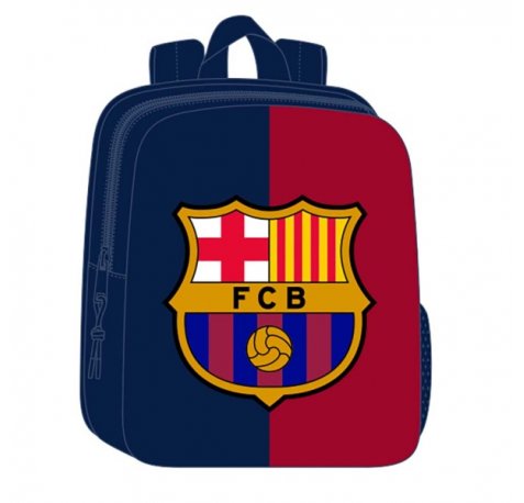 Safta F.C.Barcelona Mochila Guarderia 3D de 6L - Asa de Mano Superior - Asas Regulables y Acolchadas - Cierre de Cremallera - 22x27x10cm - Color Rojo y Azul