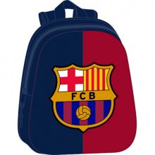 Safta F.C.Barcelona Mochila 3D de 8.64L - Portabotellas - Tarjeta de Identificacion Personal - Hombreras Acolchadas - 27x33x10cm - Color Rojo y Azul