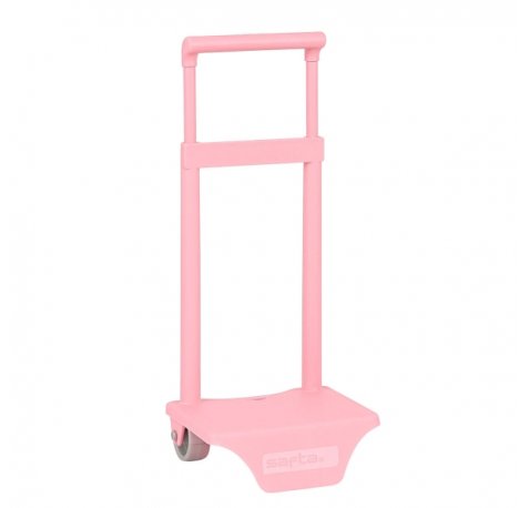 Safta Carro Guarderia Portamochilas - Sujecion Universal - Para Mochilas de hasta 22x10x27cm - Medidas Abierto 18x16x54cm - Color Rosa Palo