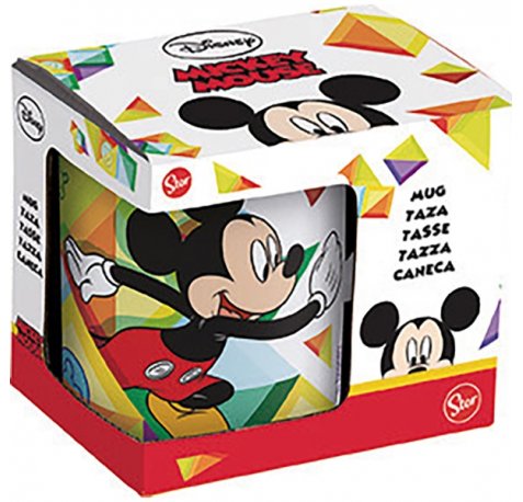 Safta Mickey Mouse Happy Smiles Taza Ceramica de 325ml - Apta para Lavavajillas - Apta para Microondas - Multicolor