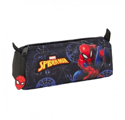 Safta Spider-Man Attack Estuche Portatodo - 1 Compartimento - 21x8x7cm - Color Negro