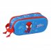 Safta Spidey Estuche Portatodo 3D de 1L - 2 Compartimentos - Cierre de Cremallera - Asa de Mano - 21x8x6cm - Color Rojo y Azul