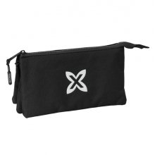 Safta Munich Basicos Estuche Portatodo - 3 Compartimentos - 22x12x3cm - Color Negro