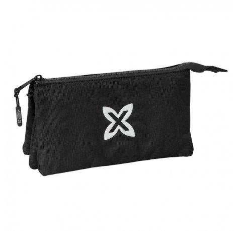 Safta Munich Basicos Estuche Portatodo - 3 Compartimentos - 22x12x3cm - Color Negro