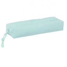 Safta Estuche Portatodo de 22cm - 1 Compartimento - Rectangular - Goma Elastica Trasera - 22x4x7cm - Color Azul Claro