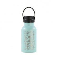 Safta F.C. Barcelona Botella Reutilizable 350ml - Doble Pared con Aislamiento - Base de Silicona - Conserva Temperatura 12h Caliente / 24h Caliente - 19.5x7.3x7.3cm - Color Cyan Light