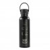 Safta F.C.Barcelona Botella Reutilizable 600mL - Doble Pared - Base de Silicona - Acero Inoxidable - Tapon a Rosca con Asa - 12H Caliente / 24H Frio - 25x7.3x7.3cm - Color Negro