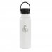 Safta Real Madrid 1ª Equipacion 24/25 Botella Reutilizable 600ml - Doble Pared con Aislamiento - Base de Silicona - Conserva Temperatura 12h Caliente / 24h Caliente - 25x7.3x7.3cm - Color Blanco/Negro