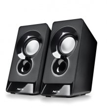 NGS SB210 Altavoces 2.0 12W - Alimentacion por USB - Entrada Jack - Control de Volumen Integrado - Color Negro