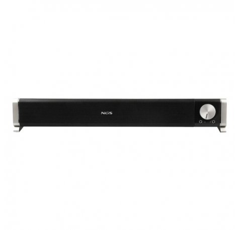 NGS SB500-BT Barra de Sonido Bluetooth 20W - Alimentacion por USB - Entrada Jack y Microfono - Salida Auriculares - Control de Volumen Integrado - DiseÃ±o Compacto - Color Negro