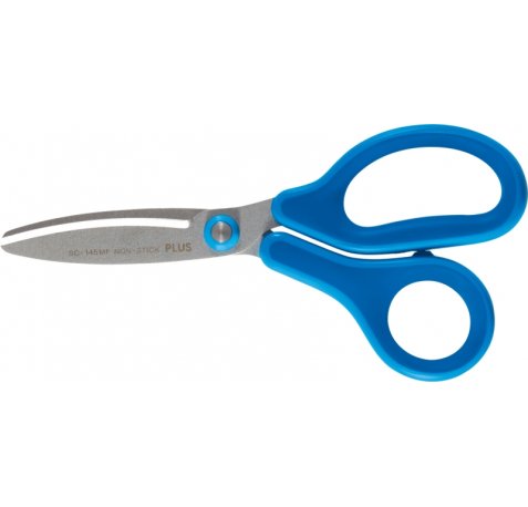 Plus Fitcut Curve Kids Tijera Escolar 14.5 cm - Hojas Curvas - Punta Redondeada - Ergonomica - Uso Diestro - Color Azul (10 uds)