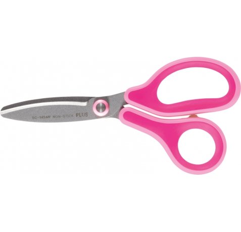 Plus Fitcut Curve Kids Tijera Escolar 14.5 cm - Hojas Curvas - Punta Redondeada - Ergonomica - Uso Diestro - Color Rosa (10 uds)