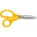 Plus Fitcut Curve Kids Tijera Escolar 14.5cm - Hojas Curvas - Punta Redondeada - Ergonomica - Uso Zurdo - Color Amarillo (10 uds)