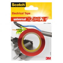Scotch Cinta Aislante - 10m x 15mm - Color Rojo