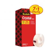 Scotch Pack de 8 Cintas Adhesivas - 19mm x 33m - Promocion 7 + 1 Gratis - Color Transparente