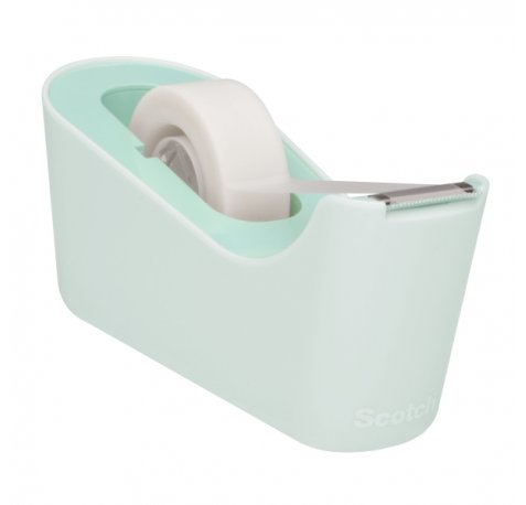 Scotch Dispensador de Cinta Adhesiva - para Cintas de hasta 19mm x 33m - Incluye Cinta Adhesiva - Color Menta