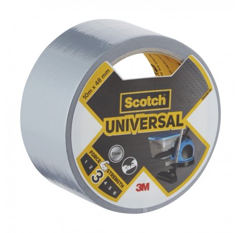 Scotch Universal Cinta Adhesiva Americana - 10m x 48mm - Color Gris Metalizado