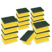 Scotch-Brite Classic Pack de 16 Estropajos de Cocina - Proteccion para los Dedos - Color Amarillo